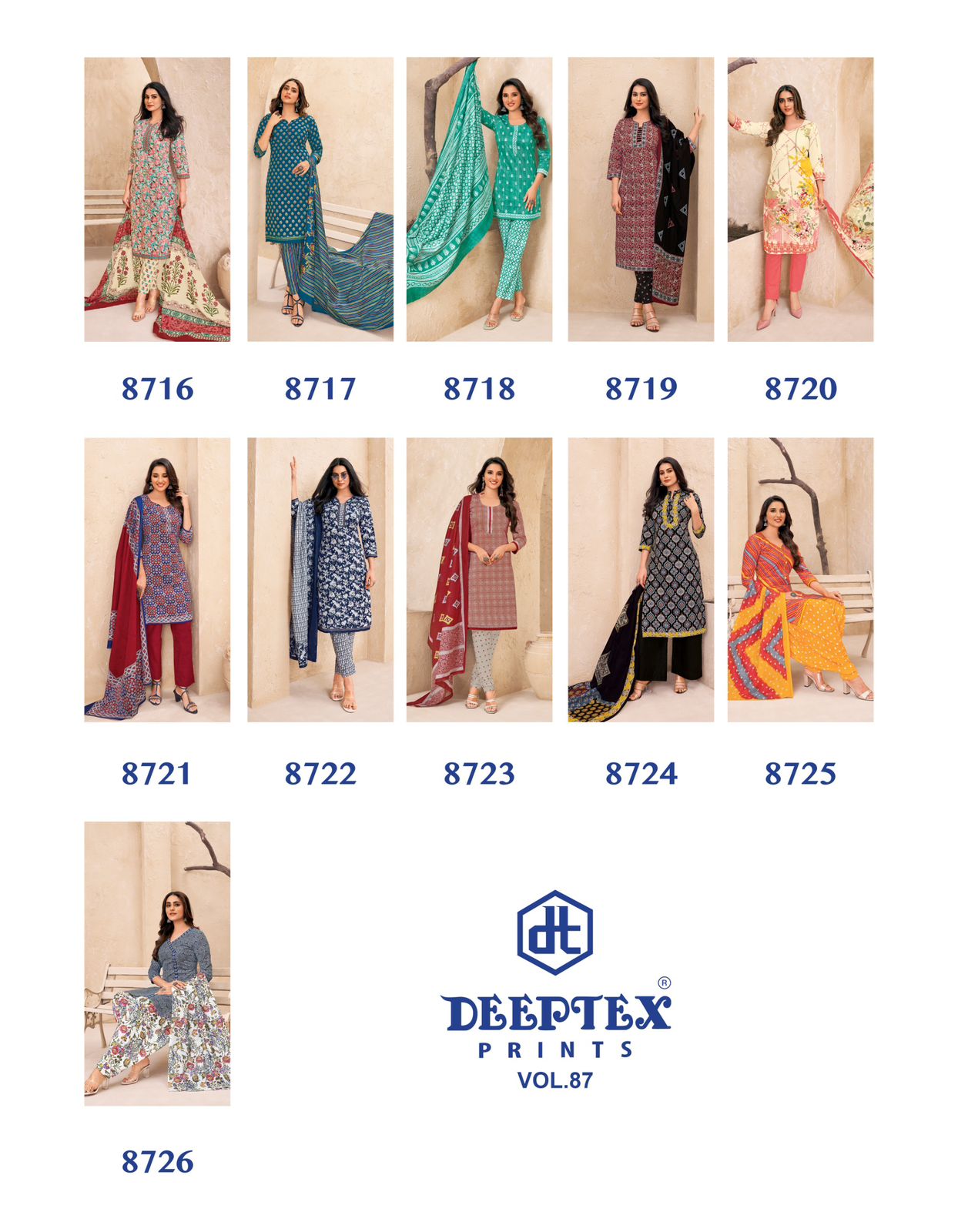 Miss India Vol 87 By Deeptex Cotton Printed Dress Material Wholesale Price In Surat
